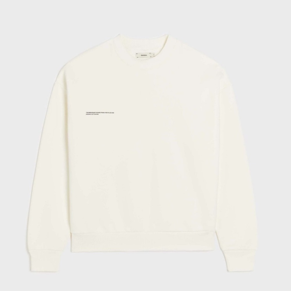 Pangaia Recycled Cotton Crewneck Sweatshirt - Off White - XS